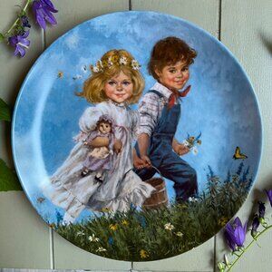 Jack and Jill Mother Goose Collector Plate Reco John McClelland 1986